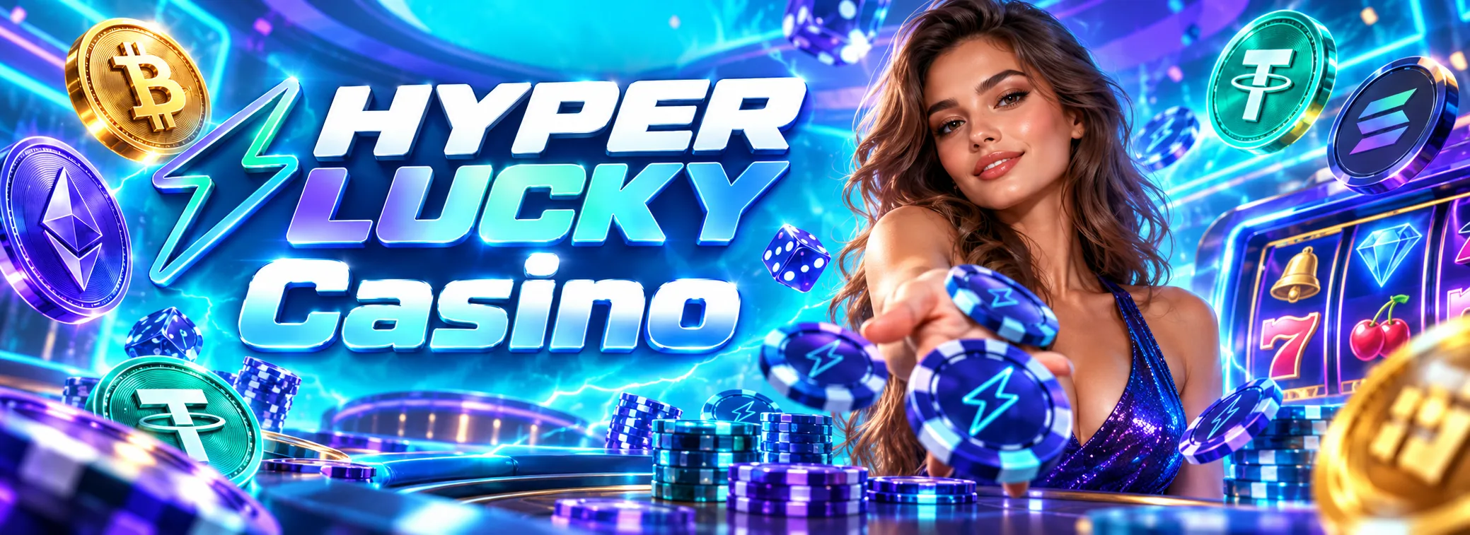 Hyper Lucky Casino Startangebot mit 100 Freispielen und Krypto-Auszahlung